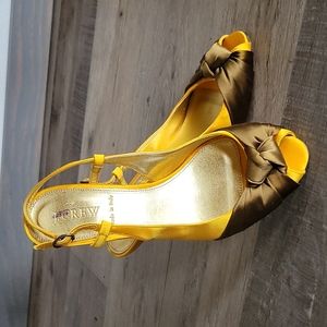 J.Crew Martine two tone Satin heels